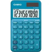 Casio SL-310UC-BU, Tasche, Einfacher Taschenrechner, 10 Ziffern, 1 Zeilen, Batterie/Solar, Blau