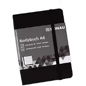 Donau 1346101-01 Notizbuch - A6, liniert, 192 Seiten, schwarz