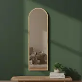 Dmora Spiegel Zaniah 50x160h cm Braun Gestell Glas
