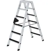 Proregal Stufen-Stehleiter beidseitig begehbar mit clip-step 2x6 Stufen