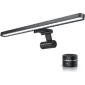 CSL LED Monitorlampe, Bildschirmlampe mit Fernbedienung, Schreibtischlampe, Screenbar, 8W, Monitor Lampe, mehrere Helligkeitsstufen, 3 Lichtfarben