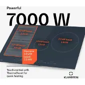 Klarstein Delicatessa 77 Flex Induktionskochfeld – 4-Zonen-Einbaukochfeld, 7.500 W, Flexizone, Thermoboost, Kindersicherung, Timer, Glaskeramik Anthrazit, 77-cm-Design