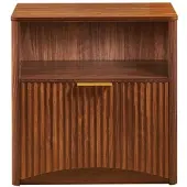 STILVORA Nachttisch MDF/Spanplatte Walnuss 58x38x60 cm mit Schublade und Fach
