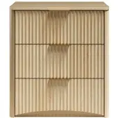STILVORA Nachttisch MDF Eiche 58x38x64 cm, 3 Schubladen, Dämpfungssystem