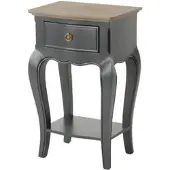 Amadeus Nachttisch 1 Schublade grau Maddy - Rechteck Holz 40x30 cm
