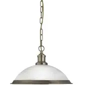 Licht-Erlebnisse Moderne Hängeleuchte in Messing Antik 1xE27 bis zu 40 Watt 230V aus Metall & Glas Schlafzimmer Küche Wohnzimmer Esszimmer Lampen Leuchte Beleuchtung innen