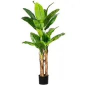 Creativ Green Künstliche Palme Bananenpflanze 150cm im Topf
