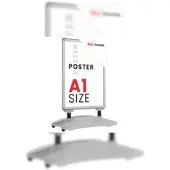 Allboards Kundenstopper A1 Waterbase – Aluminiumrahmen SILBER