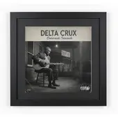 K-Möbel Schallplatten Rahmen Schwarz 40x40cm mit Schwarzem Passepartout für das Cover