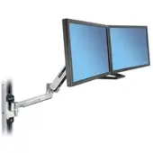 Ergotron LX HD Steh-Sitz Wandhalterung für 2 Monitore mit Justiergriff