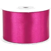 Creativery 50mm Satinband 25m Schleifenband Geschenkband Dekoband Breites Stoffband Fuchsia