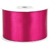 Creativery 50mm Satinband 25m Schleifenband Geschenkband Dekoband Breites Stoffband Fuchsia