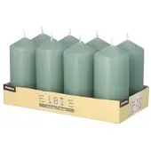 Papstar 48 Stumpenkerzen Ø 47 mm · 100 mm blaugrün