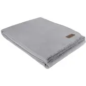 Eskimo Edelvelours Decke 100x150 cm | silber - grau