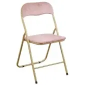 Casa Collection Klappstuhl, Samt, 43x50x80 cm, weiche faltbare Sitzfläche, Rosa