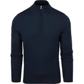 Suitable Merino Half Zip Pullover Navy