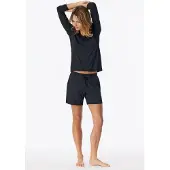 Schiesser Pyjamashorts "Mix + Relax" Bund mit Bindeband, Modalmix, Single-Jersey Qualität