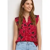 Street One Blusentop Feine Chiffon-Qualität mit Innetop aus Modal, weich fallend