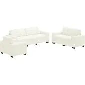vidaXL Sofa Set 3 stk. Creme Samt