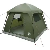vidaXL Hütten-Zelt Olive Grün 244 x 213 x 183 cm Polyester und Stahl