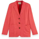 Scotch & Soda Boxy Unlined Single Breasted Blazer Rot M Frau Rot M