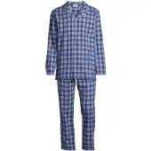 Seidensticker Schlafanzug Flanell in Long island blue | Gr.: 52