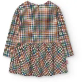Boboli Knit Check Langarmkleid