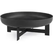 Bizzotto Feuerschale Caldo aus hitzebeständigem Stahl, modernes Design, Ø 70 cm, schwarz pulverbeschichtet