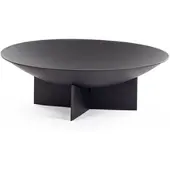 Bizzotto Feuerschale Nebraska aus Metall, modern und hitzebeständig, rund 73 cm, schwarz, für Outdoor