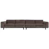 Woood Sofa Statement XL Jacquard-Stoff, modern klassisch, Taupe, großzügig gepolstert für 4–5 Personen
