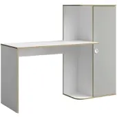 Masseno SCHREIBTISCH AMARIS 160,2x53,3x128,7 cm Bürotisch Computertisch, Weiß