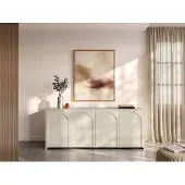 Vente-unique Buffet - 4 Türen - Beige - NALYRA von Maison Céphy