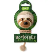Adlibris IF Book-Tails Sloth plush bookmark