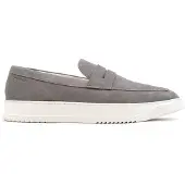 Hinson Palmer Slipper für Herren, Grau, aus Wildleder
