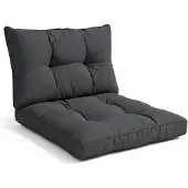 Beautissu Lounge Kissen Set Outdoor Graphitgrau XLuna, 60x60cm, 60x40cm