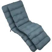 Beautissu 2X Bequeme Liegenauflage Deckchair, 200x50x8 cm, Taubenblau
