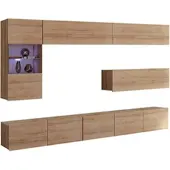 AX Living Möbel im Wohnzimmer Kossana 4 – 255cm Breite Goldene Eiche