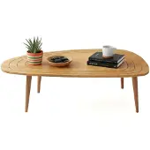 Dmora Couchtisch Beid 115x50x38h cm Braun mit Zeitungsablage