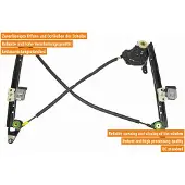 VAICO V10-9856 Elektrischer Fensterheber Hinten Rechts für VW SHARAN (7M8, 7M9, 7M6) für SEAT Alhambra (7V8, 7V9) für FORD GALAXY (WGR)