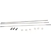 Zipp Cx-ray Straight Pull External 3 Units Spokes Schwarz 260 mm