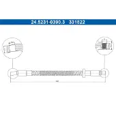 Ate Bremsschlauch 24.5231-0390.3 für Porsche 928