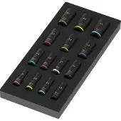 Wera 9728 Schaumstoffeinlage Zyklop B 3/8" Impaktor Deep Steckschlüsseleinsatz Set 1