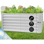 Blumfeldt Hochbeet aus Metall, Wetterfestes Stahl-Hochbeet für Balkon & Garten, Rostfreies Hochbeet Verzinkt, Freistehende Hochbeete 120x60x60 cm, 432L Pflanzkübel Groß für Blumen, Obst, Gemüse