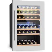 Klarstein Vinsider 35D Einbau-Weinkühlschrank 128 Liter 41 Weinflaschen 2 Zonen Edelstahl