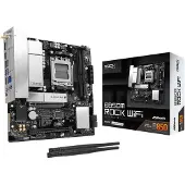 Asrock B850M Rock WiFi, AMD, Sockel AM5, AMD Ryzen 7000 Series, AMD Ryzen 8000 Series, AMD Ryzen 9000 Series, DDR5-SDRAM, 128 GB, DIMM