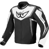 Berik Bad Eye wasserdichte Motorrad Textiljacke, schwarz/weiß, 54