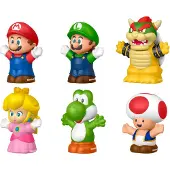 Fisher-Price Little People My Mario Figurenset mit 6 Charakteren für Kleinkinder und Kinder, 1,5 Jahr(e), Mehrfarbig, Stoff, Kunststoff