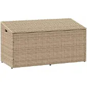 vidaXL Garten-Aufbewahrungsbox Beige 110 x 50 x 58 cm Poly Rattan