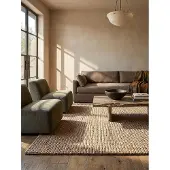 KADIMA DESIGN Juteteppich Natur Flechtoptik handgeflochten 8mm Flor strapazierfähig | 120x170cm