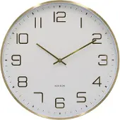 Karlsson - Wanduhr Elegance Glow - Weiß - 40x40x4,3 cm